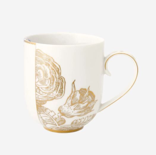 Mavi Beyaz Porselen Kupa 325 Ml