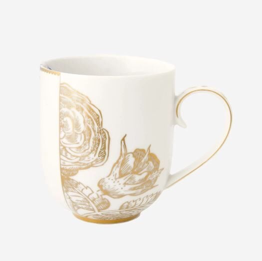 Mavi Beyaz Porselen Kupa 325 Ml