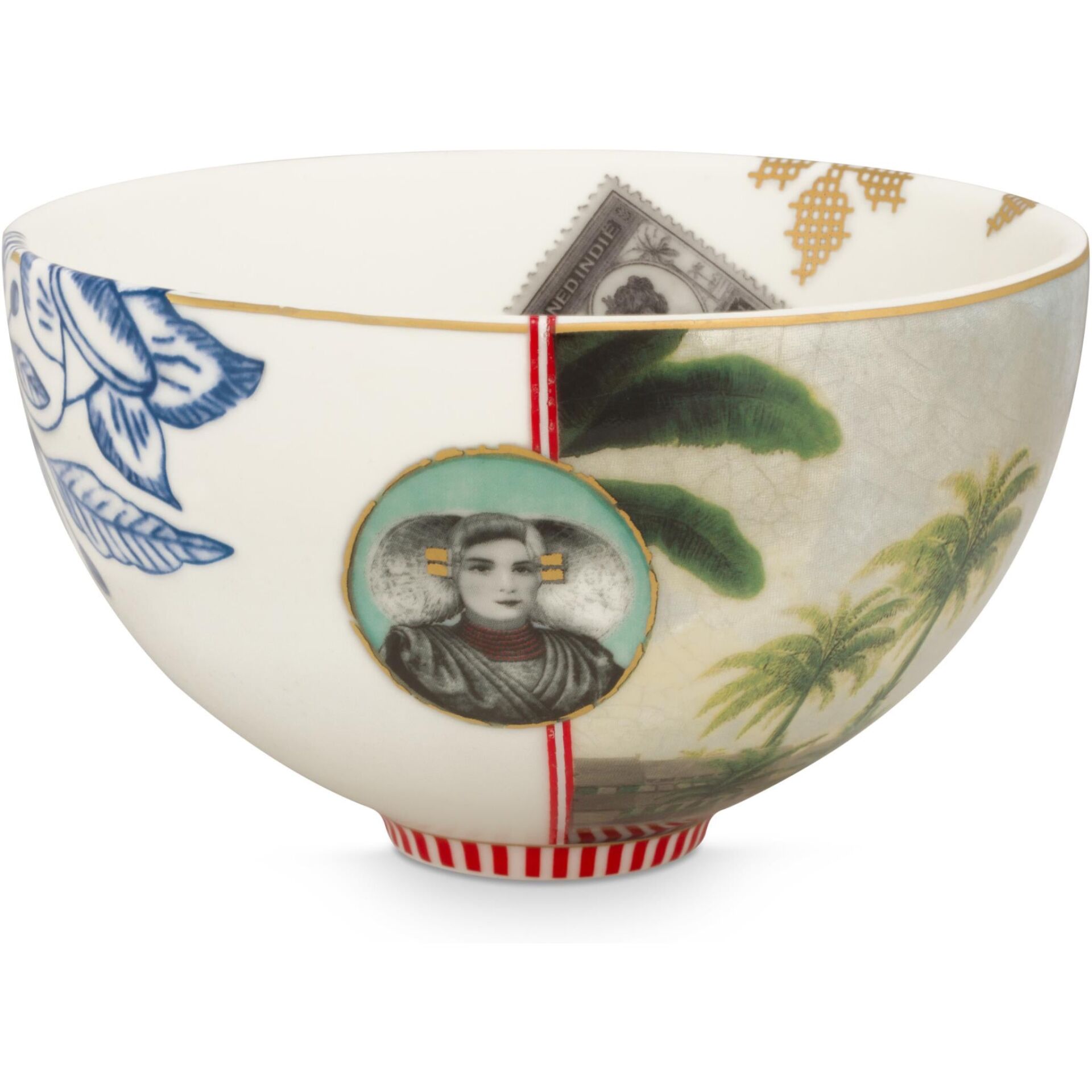 Heritage Palmiyeli Beyaz Kase 15 cm