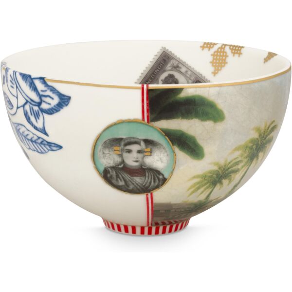 Heritage Palmiyeli Beyaz Kase 15 cm