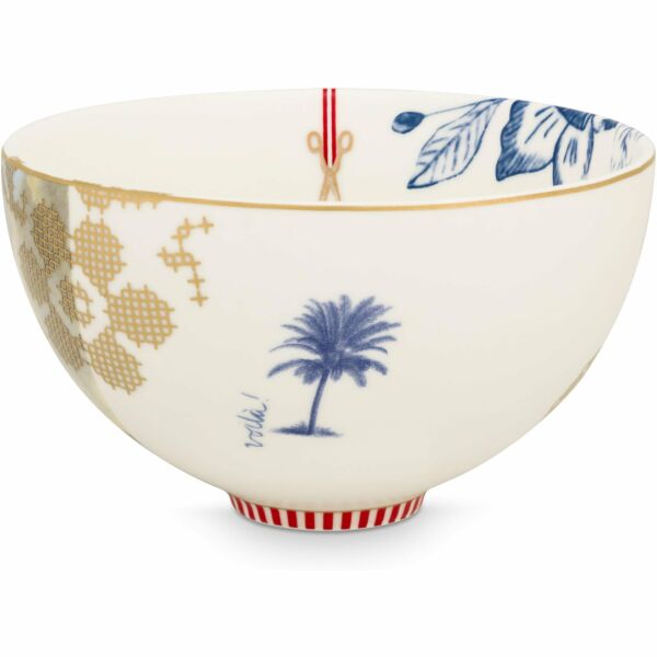 Heritage Palmiyeli Beyaz Kase 15 cm