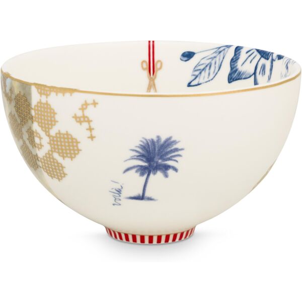 Heritage Palmiyeli Beyaz Kase 15 cm