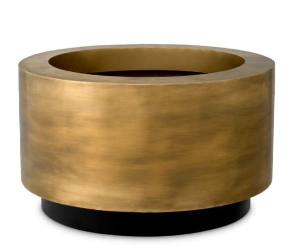 Planter Jasper round XS vintage brass