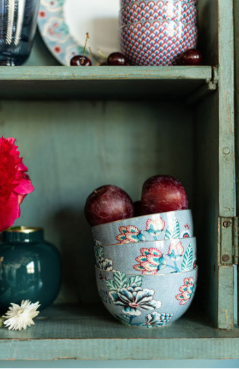 Flower Festival Mavi Kase 12 cm