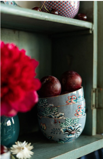 Flower Festival Mavi Kase 12 cm