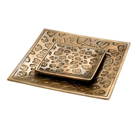 Tray Jaguar vintage brass finish set of 2