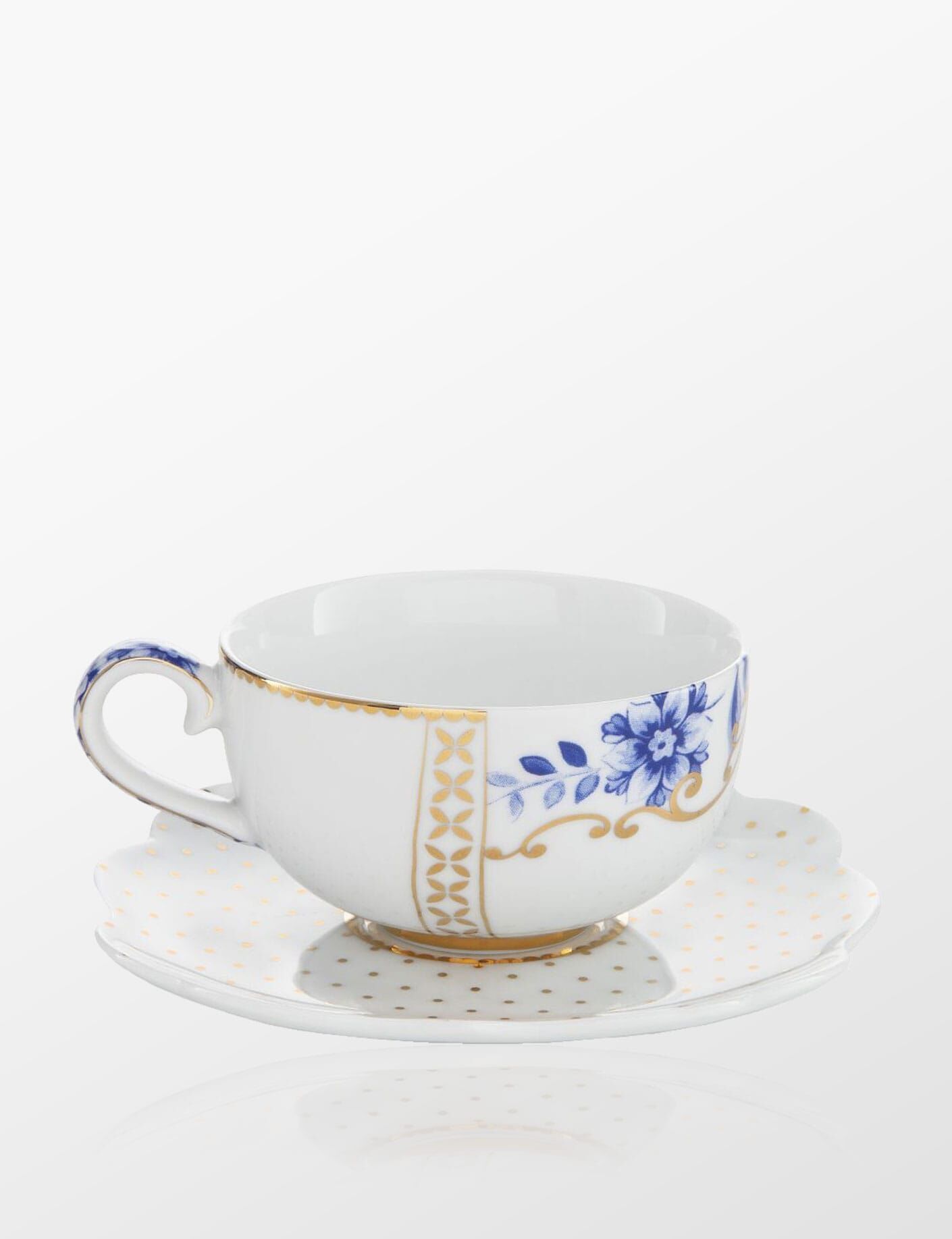 ROYAL BEYAZ/ALTIN RENKLİ KAHVE FİNCANI