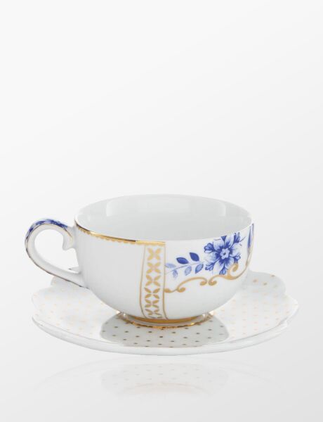 ROYAL BEYAZ/ALTIN RENKLİ KAHVE FİNCANI