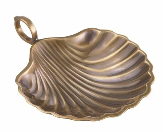 Tray Shell S vintage brass finish