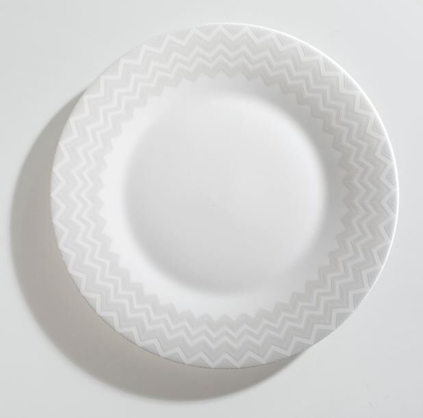 MISSONI ZIG ZAG WHITE - BEYAZ-GRI, YEMEK TABAGI 27,5 CM