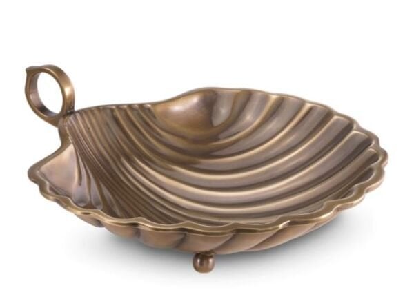 Tray Shell M vintage brass finish