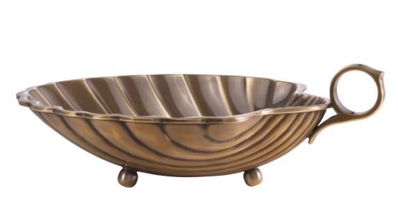 Tray Shell M vintage brass finish