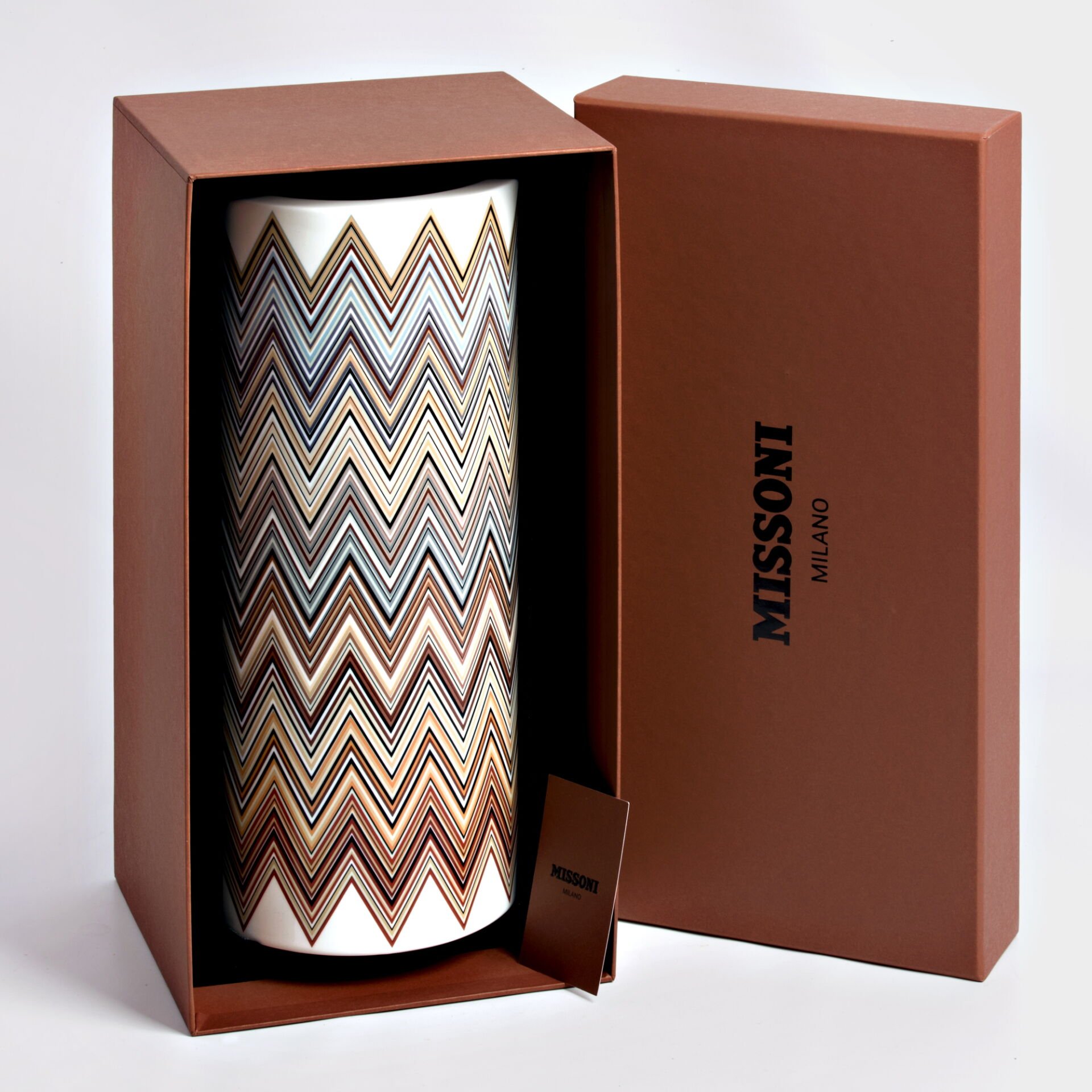 MISSONI ZIG ZAG JARRIS 148 - KAHVE-BEJ, VAZO, 36 CM