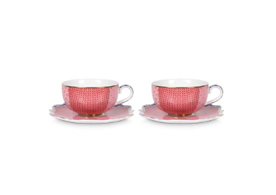 Royal İkili Pembe Kahve Fincan