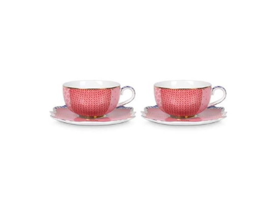 Royal İkili Pembe Kahve Fincan