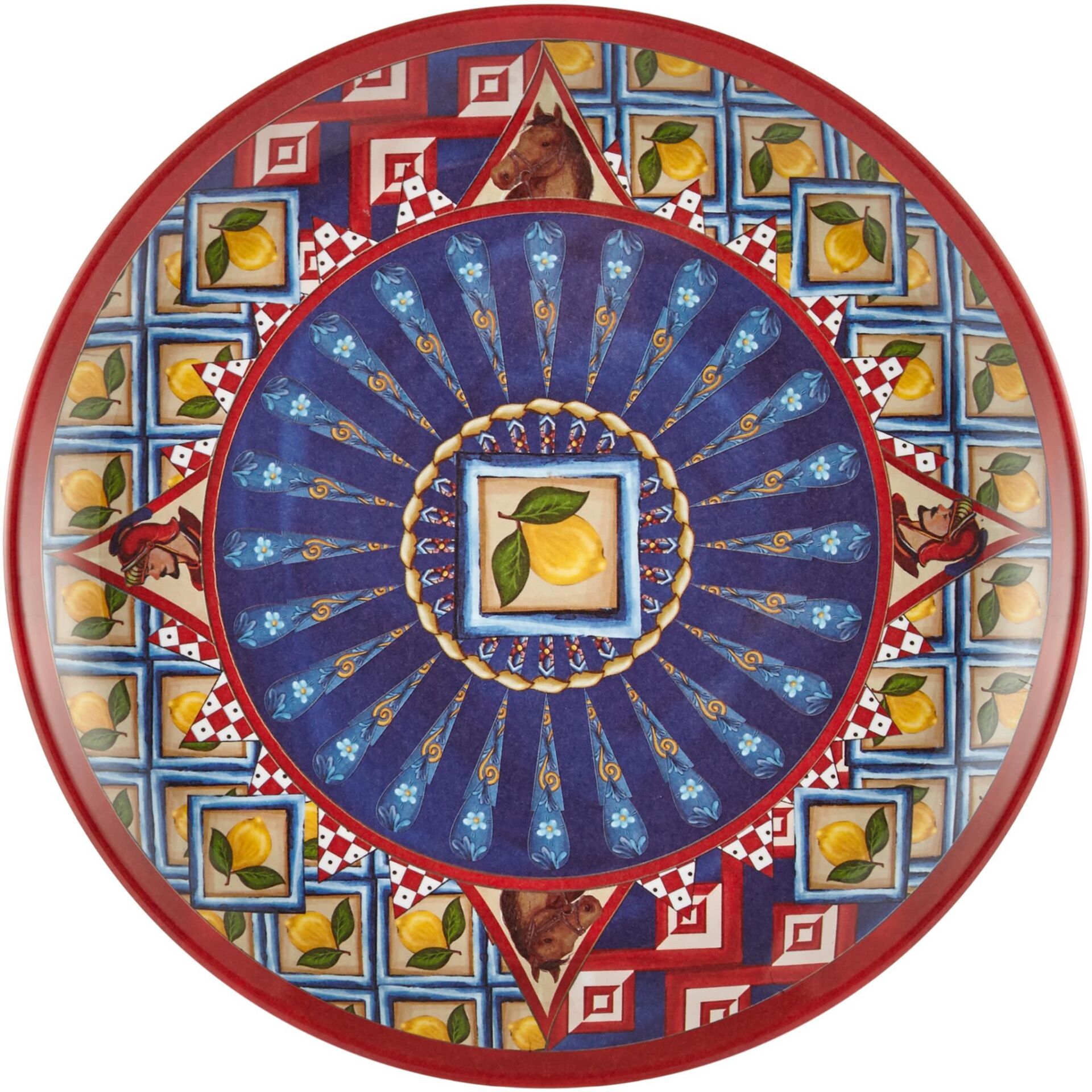 Positano At Figürlü Tabak 25 Cm