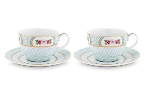 Blushing Birds İkili Beyaz Çay Fincanı Seti 280 ml.