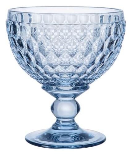 Mavi Kristal Ayaklı Dondurmalık, Kokteyl Kadehi