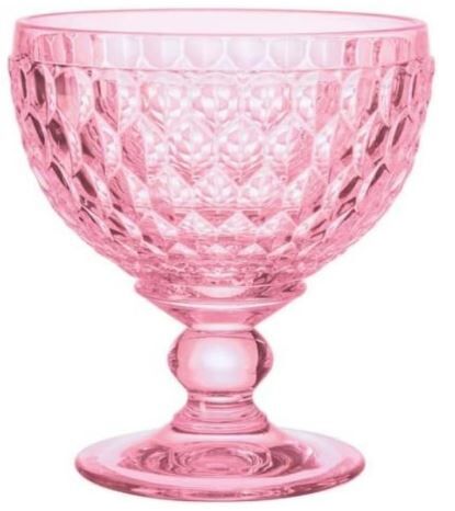 Pembe Kristal Ayaklı Dondurmalık, Kokteyl Kadehi