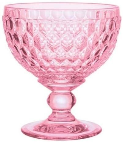 Pembe Kristal Ayaklı Dondurmalık, Kokteyl Kadehi