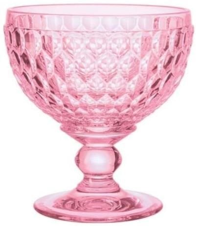 Pembe Kristal Ayaklı Dondurmalık, Kokteyl Kadehi