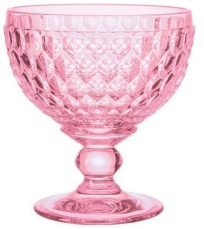 Pembe Kristal Ayaklı Dondurmalık, Kokteyl Kadehi