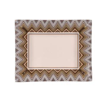 MISSONI ZIG ZAG JARRIS 148 - KAHVE-BEJ, DIKDORTGEN DEKORATIF TABAK, 20x16CM