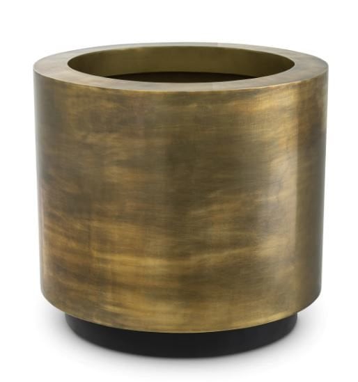 Planter Jasper round S vintage brass