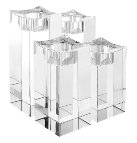 Tealight Holder Giancarlo high crystal set of 4
