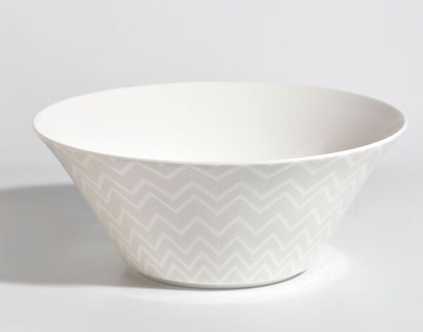 MISSONI ZIG ZAG WHITE - BEYAZ-GRI, KOMP.SALATA KASESI