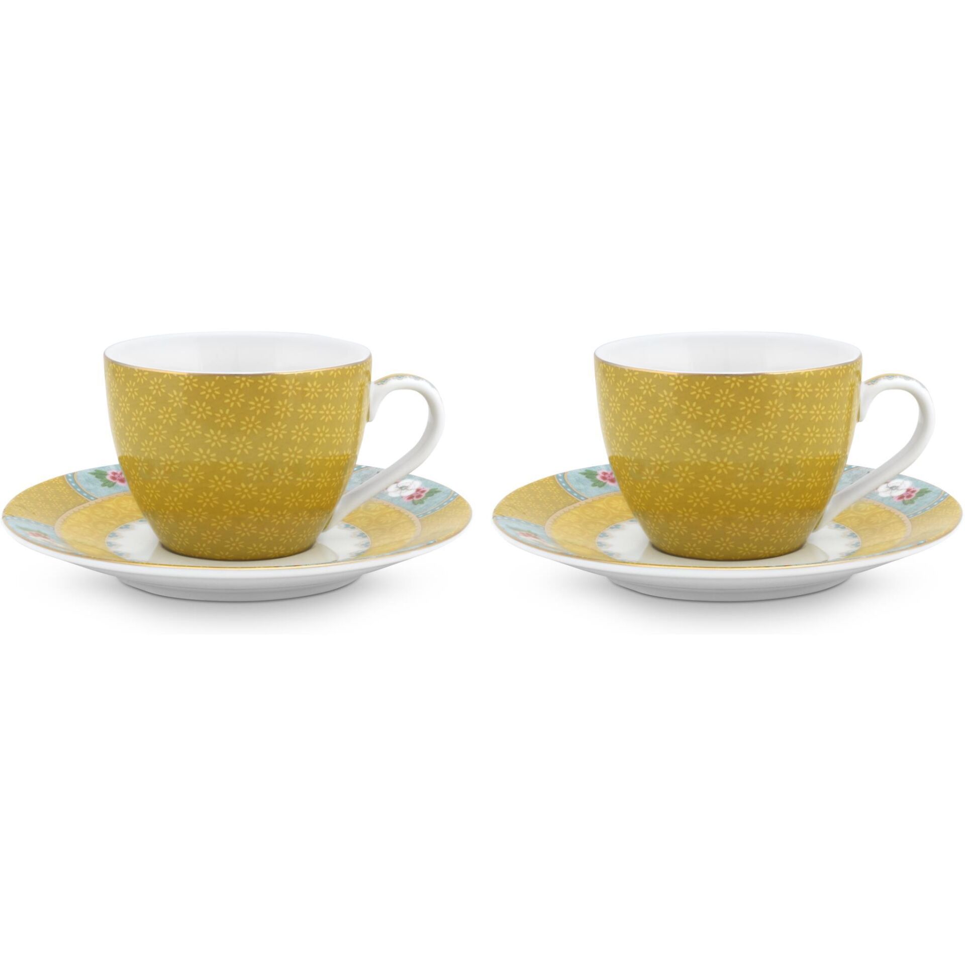 Blushing Birds İkili Sarı Kahve Fincanı Seti 120 Ml