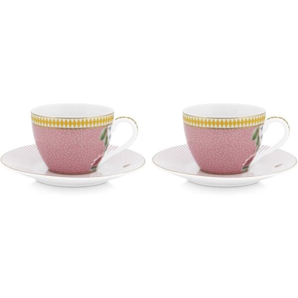 La Majorelle İkili Pembe Kahve Fincanı Seti 120 Ml