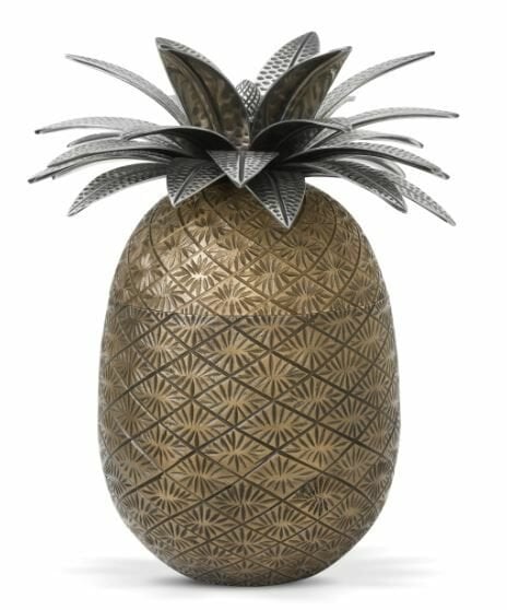 Box Pineapple ant brass finish ant silver