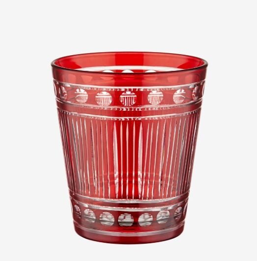 Kırmızı Cam Su Bardağı 345 Ml Fortino