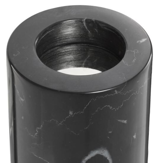 Tealight Holder Tobor L Black Marble Set of 2