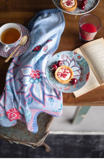 Flower Festival Mavi İkili Çay Fincanı Seti 280 ml.