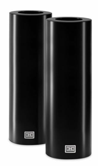 Artificial Candle ø 12 x H. 35 cm black Set of2