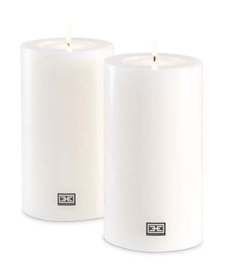 Artificial Candle ø 10 x H. 18 cm white