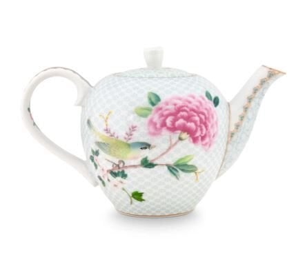 Blushing Birds Küçük Beyaz Demlik 750 ml