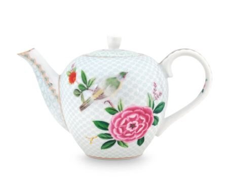 Blushing Birds Küçük Beyaz Demlik 750 ml