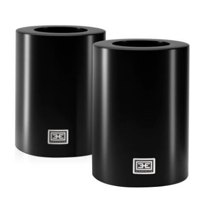 Artificial Candle ø 10 x H. 15 cm Black Set of2