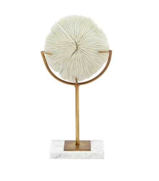CORAL DISK+STAND H32 16X8 WHITE