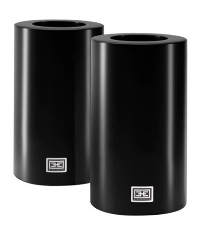Artificial Candle ø 10 x H. 18 cm black Set of2