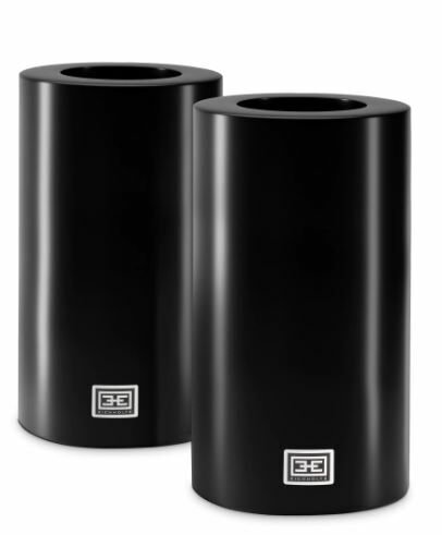 Artificial Candle ø 10 x H. 21 cm black Set of2