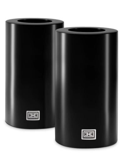 Artificial Candle ø 10 x H. 21 cm black Set of2