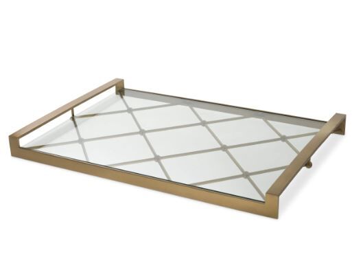 Tray Goa brushed brass finish
