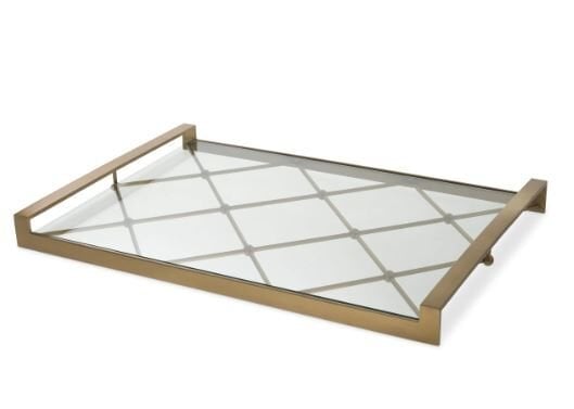 Tray Goa brushed brass finish