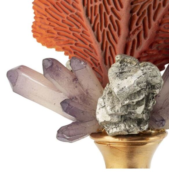 CORAL SPONGE ON BASE H56 38X13 RED