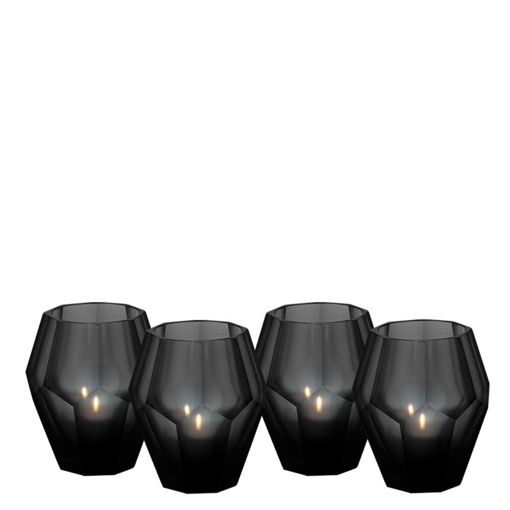 Tealight Holder Okhto S black set of 4