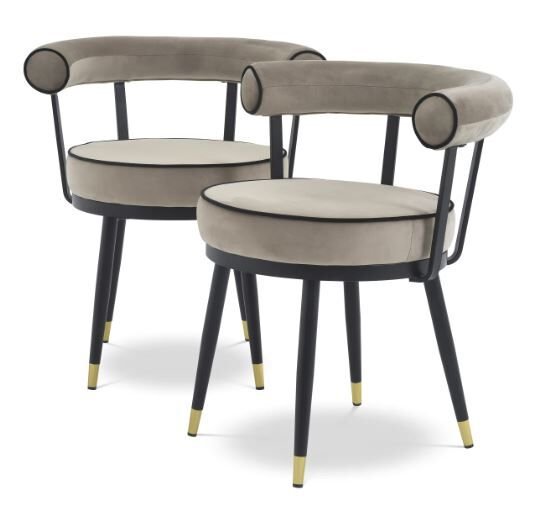Dining Chair Vico savona greige velvet